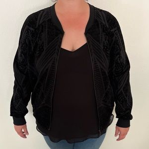 Women’s Bar lll black velour jacket